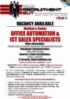 TRG 2014 (Hillcrest / Durban) Office Automation & ICT Sales Specialists (Medium & Senior Sales x 3)